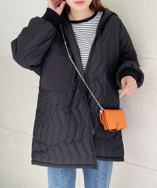 StyleSea(スタイルシー)の「オーバーサイズキルティングブルゾン(ブルゾン・レディース・ブラック/アイボリー/ライトカーキ・MEDIUM)」の5枚目の写真