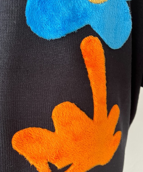 wee9s(ウィークス)の「over size FLOWER knit / オーバーサイズフラワーニット(ニット/セーター・レディース・ブラック・FREE)」の14枚目の写真