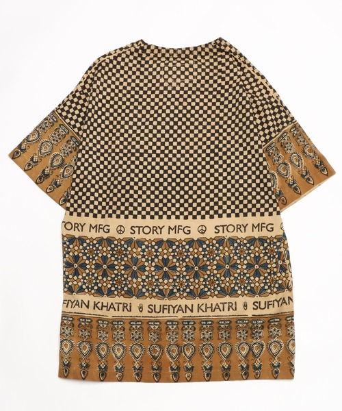 Story mfg.(ストーリーエムエフジー)の「【STORY MFG】ストーリーエムエフジー CHECKER BOOTLEGBLOCK PRINTED(Tシャツ/カットソー・メンズ・チェック・MEDIUM/SMALL)」の2枚目の写真