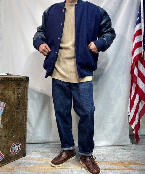 BROOKLYN OVERALL（ブルックリンオーバーオール）の「片畦編ニットプルオーバー（ニット/セーター・メンズ・カーキ/ブラウン/ベージュ・MEDIUM/LARGE）」の14枚目の写真