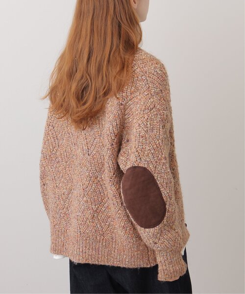 DOUBLE NAME（ダブルネーム）の「エルボーパッチMIXニットカーデ