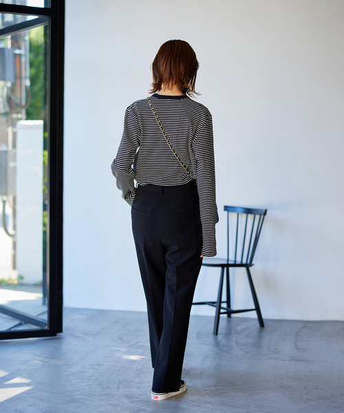 JOURNAL STANDARD（ジャーナルスタンダード）の「クロップドロングTシャツ（Tシャツ/カットソー・レディース・ブラック系その他/ホワイト/イエロー/ブラック・FREE）」の15枚目の写真