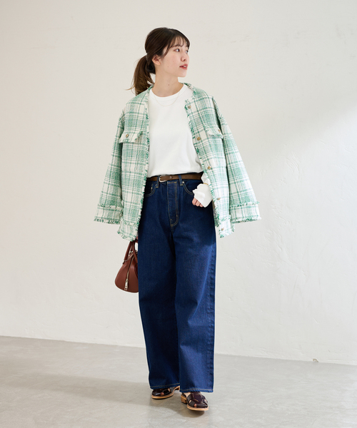 JOURNAL STANDARD（ジャーナルスタンダード）の「クロップドロングTシャツ（Tシャツ/カットソー・レディース・ブラック系その他/ホワイト/イエロー/ブラック・FREE）」の21枚目の写真