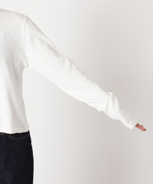 JOURNAL STANDARD（ジャーナルスタンダード）の「クロップドロングTシャツ（Tシャツ/カットソー・レディース・ブラック系その他/ホワイト/イエロー/ブラック・FREE）」の12枚目の写真