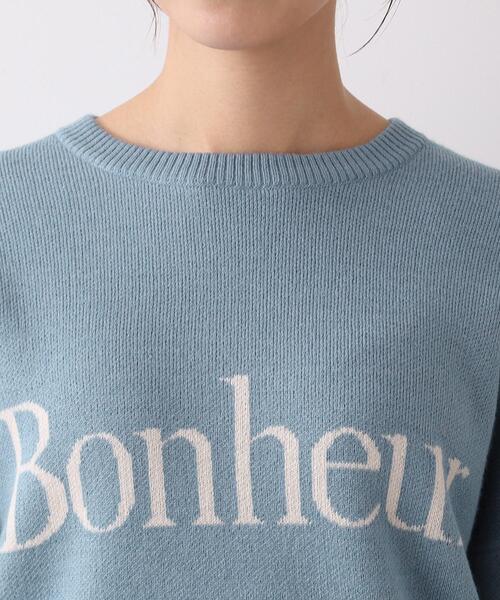 SHOO・LA・RUE（シューラルー）の「◆スウェットライクロゴニット（ニット/セーター・レディース・オフホワイト/ライトブルー/ブラック・00）」の8枚目の写真