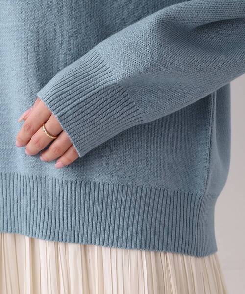 SHOO・LA・RUE（シューラルー）の「◆スウェットライクロゴニット（ニット/セーター・レディース・オフホワイト/ライトブルー/ブラック・00）」の9枚目の写真