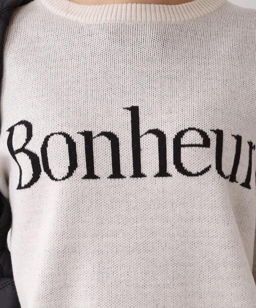 SHOO・LA・RUE（シューラルー）の「◆スウェットライクロゴニット（ニット/セーター・レディース・オフホワイト/ライトブルー/ブラック・00）」の10枚目の写真
