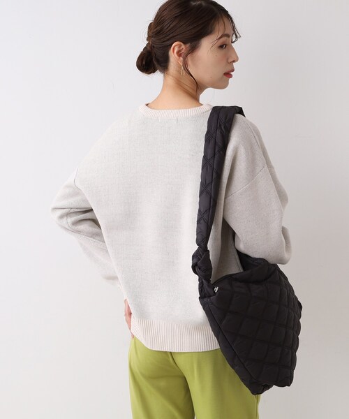 SHOO・LA・RUE（シューラルー）の「◆スウェットライクロゴニット（ニット/セーター・レディース・オフホワイト/ライトブルー/ブラック・00）」の12枚目の写真