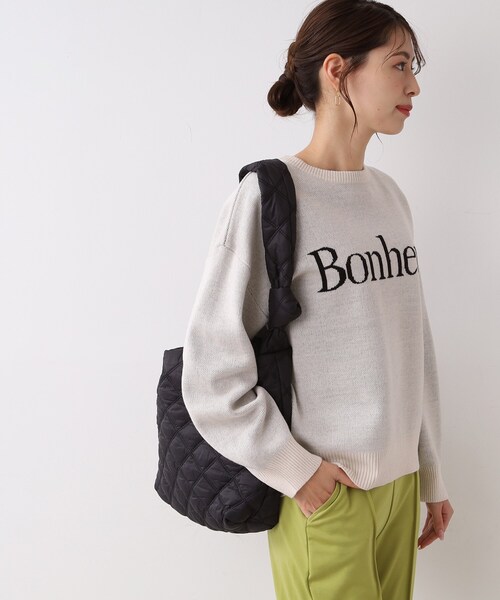 SHOO・LA・RUE（シューラルー）の「◆スウェットライクロゴニット（ニット/セーター・レディース・オフホワイト/ライトブルー/ブラック・00）」の13枚目の写真