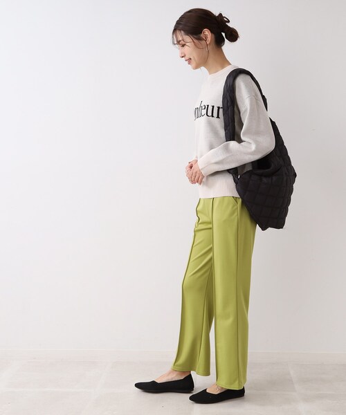 SHOO・LA・RUE（シューラルー）の「◆スウェットライクロゴニット（ニット/セーター・レディース・オフホワイト/ライトブルー/ブラック・00）」の15枚目の写真