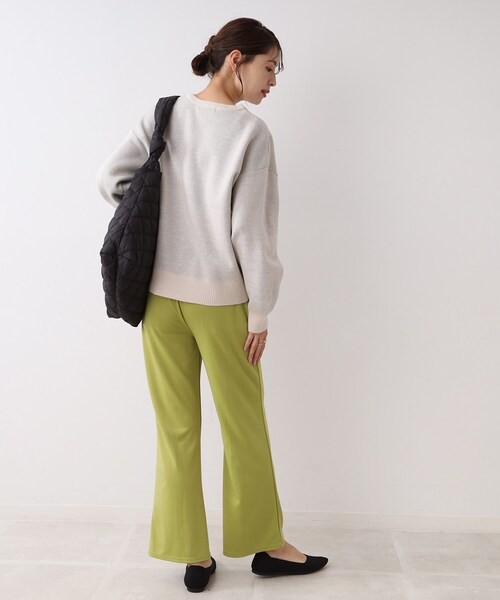 SHOO・LA・RUE（シューラルー）の「◆スウェットライクロゴニット（ニット/セーター・レディース・オフホワイト/ライトブルー/ブラック・00）」の16枚目の写真