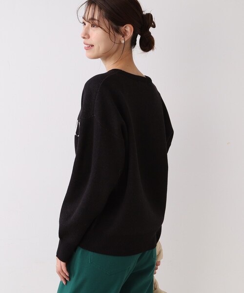 SHOO・LA・RUE（シューラルー）の「◆スウェットライクロゴニット（ニット/セーター・レディース・オフホワイト/ライトブルー/ブラック・00）」の20枚目の写真