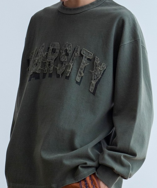 Universal Style Wear（ユニバーサルスタイルウェア）の「Universal Style Wear HAV-A-HANK ハバハンク カットワーク ロゴ Tee（Tシャツ/カットソー・メンズ・スミクロ/グレイッシュブルー/オフホワイト/カーキ・MEDIUM/LARGE/X-LARGE）」の16枚目の写真