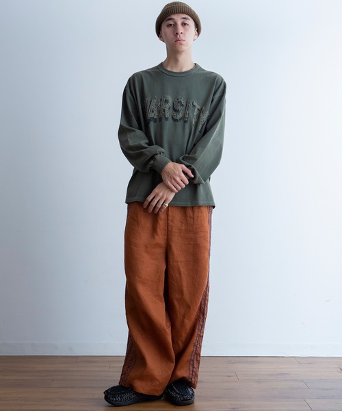 Universal Style Wear（ユニバーサルスタイルウェア）の「Universal Style Wear HAV-A-HANK ハバハンク カットワーク ロゴ Tee（Tシャツ/カットソー・メンズ・スミクロ/グレイッシュブルー/オフホワイト/カーキ・MEDIUM/LARGE/X-LARGE）」の13枚目の写真