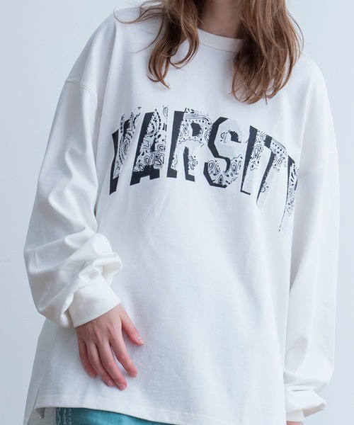 Universal Style Wear（ユニバーサルスタイルウェア）の「Universal Style Wear HAV-A-HANK ハバハンク カットワーク ロゴ Tee（Tシャツ/カットソー・メンズ・スミクロ/グレイッシュブルー/オフホワイト/カーキ・MEDIUM/LARGE/X-LARGE）」の18枚目の写真
