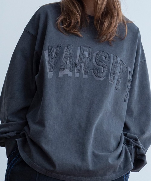 Universal Style Wear（ユニバーサルスタイルウェア）の「Universal Style Wear HAV-A-HANK ハバハンク カットワーク ロゴ Tee（Tシャツ/カットソー・メンズ・スミクロ/グレイッシュブルー/オフホワイト/カーキ・MEDIUM/LARGE/X-LARGE）」の7枚目の写真