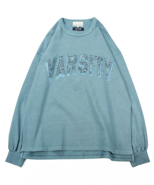 Universal Style Wear（ユニバーサルスタイルウェア）の「Universal Style Wear HAV-A-HANK ハバハンク カットワーク ロゴ Tee（Tシャツ/カットソー・メンズ・スミクロ/グレイッシュブルー/オフホワイト/カーキ・MEDIUM/LARGE/X-LARGE）」の5枚目の写真