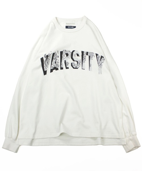 Universal Style Wear（ユニバーサルスタイルウェア）の「Universal Style Wear HAV-A-HANK ハバハンク カットワーク ロゴ Tee（Tシャツ/カットソー・メンズ・スミクロ/グレイッシュブルー/オフホワイト/カーキ・MEDIUM/LARGE/X-LARGE）」の12枚目の写真