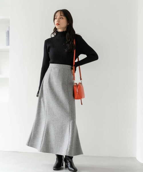 fifth（フィフス）の「レースドッキングリブトップス（ニット/セーター・レディース・ブラック/ホワイト・M）」の8枚目の写真