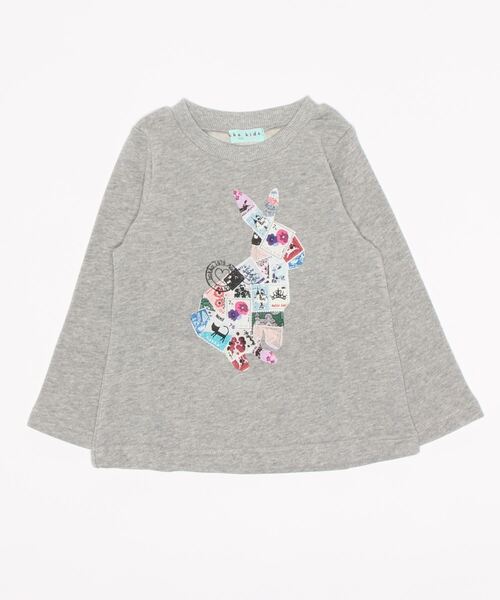 HAKKA KIDS（ハッカキッズ）の「うさぎコラージュプリントトレーナー