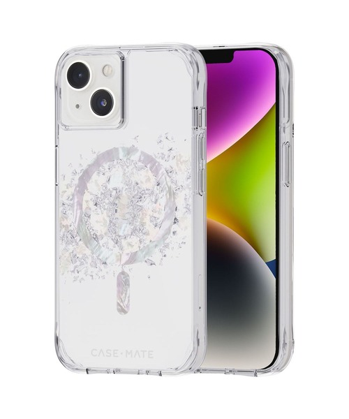 Case-Mate（ケースメイト）の「iPhone14 Case-Mate Karat - A Touch of Pearl MagSafe対応・3.0m落下耐衝撃・抗菌・リサイクル素材（スマホケース/カバー・レディース・シルバー・ONE SIZE）」の2枚目の写真