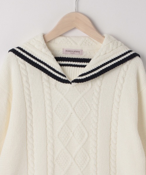 メゾピアノジュニア セーラーカラーモールニット 140 メゾピアノジュニア セーラーカラーモールニット 140 - メルカリ