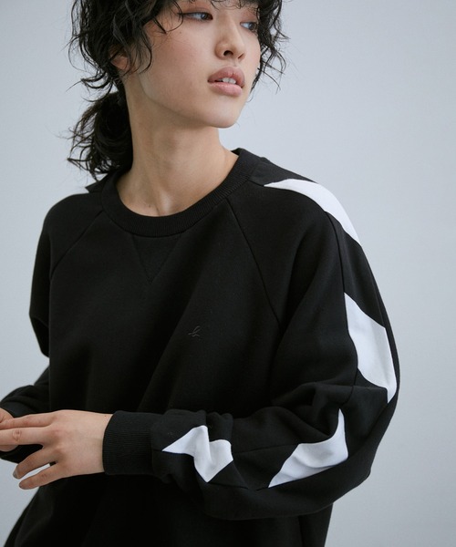 agnes b.（アニエスベー）の「【WEB限定】【agnes b. pour ADAM ET ROPE'】SWEAT SENGA MIXTE BANDE（スウェット・レディース・ブラック・S）」の11枚目の写真