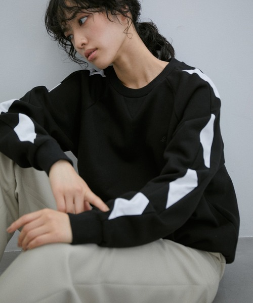 agnes b.（アニエスベー）の「【WEB限定】【agnes b. pour ADAM ET ROPE'】SWEAT SENGA MIXTE BANDE（スウェット・レディース・ブラック・S）」の5枚目の写真