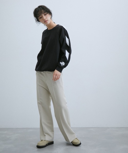agnes b.（アニエスベー）の「【WEB限定】【agnes b. pour ADAM ET ROPE'】SWEAT SENGA MIXTE BANDE（スウェット・レディース・ブラック・S）」の6枚目の写真