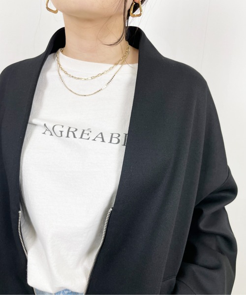 Meli rich(メリーリッチ)の「スタンドカラーコクーンジャケット(ノーカラージャケット・レディース・ブラック/アイボリー/イエロー/グレイッシュベージュ・MEDIUM)」の10枚目の写真