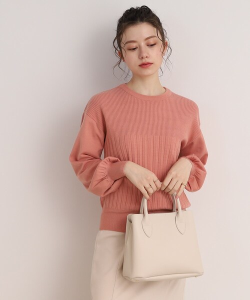 SHOO・LA・RUE（シューラルー）の「◆【2WAY】ふわっと軽い3層トートバッグ（トートバッグ・レディース・グレー/アイボリー/ブラック・00）」の21枚目の写真