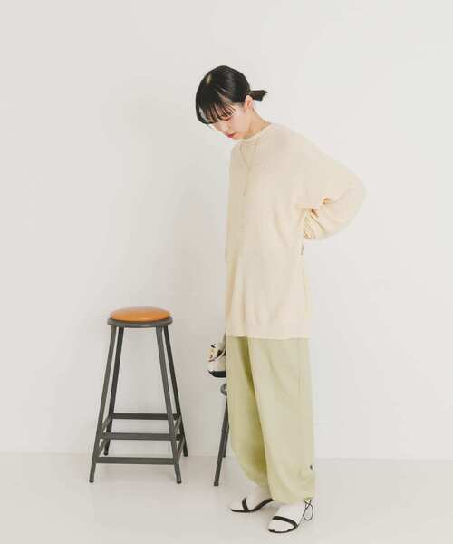 UR Lab.（アーバンリサーチラボ）の「ループヤーンルーズニット（ニット/セーター・レディース・イエロー系その他/グリーン系その他/アイボリー・FREE）」の7枚目の写真