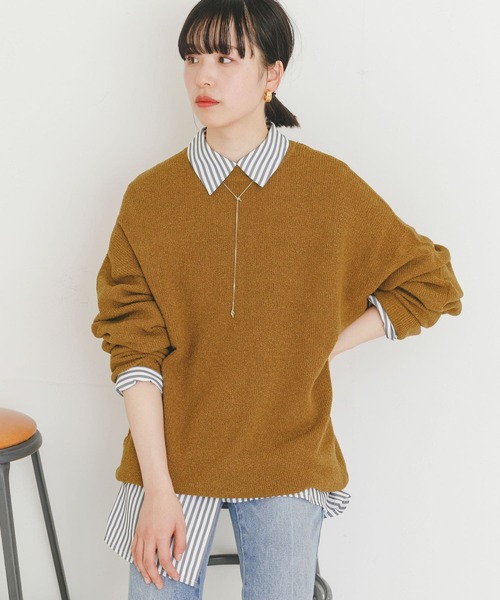 UR Lab.（アーバンリサーチラボ）の「ループヤーンルーズニット（ニット/セーター・レディース・イエロー系その他/グリーン系その他/アイボリー・FREE）」の11枚目の写真