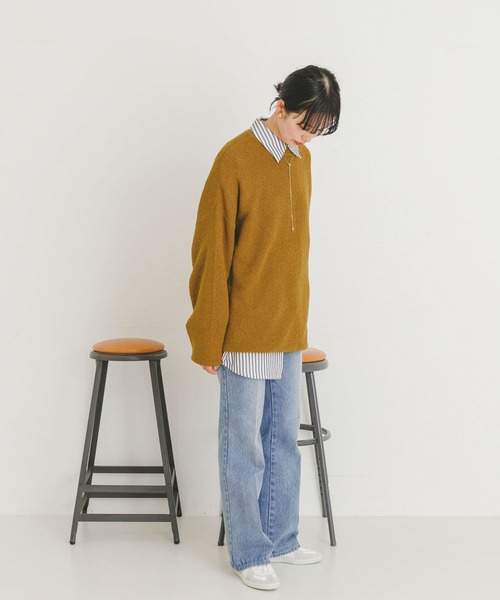 UR Lab.（アーバンリサーチラボ）の「ループヤーンルーズニット（ニット/セーター・レディース・イエロー系その他/グリーン系その他/アイボリー・FREE）」の12枚目の写真