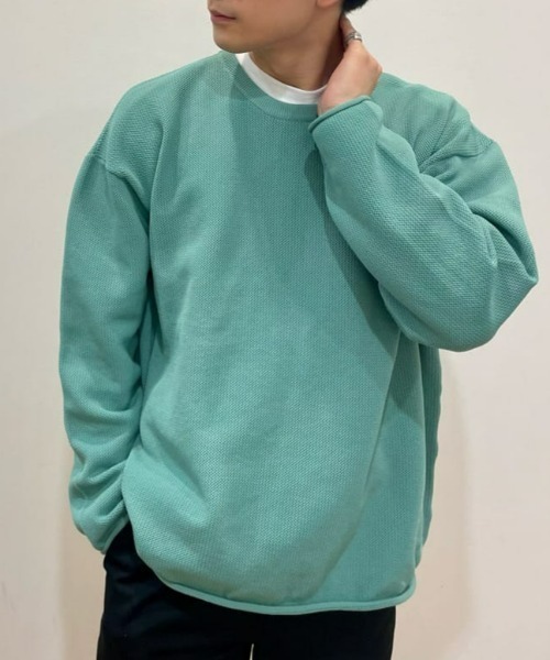 BACK NUMBER(バックナンバー)の「【BACK NUMBER】モールレイヤードロンT(Tシャツ/カットソー・メンズ・ケリーグリーン/ターコイズブルー/ベージュ・M/L/XL)」の1枚目の写真