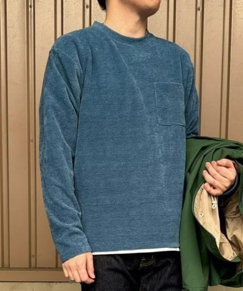 BACK NUMBER(バックナンバー)の「【BACK NUMBER】モールレイヤードロンT(Tシャツ/カットソー・メンズ・ケリーグリーン/ターコイズブルー/ベージュ・M/L/XL)」の3枚目の写真
