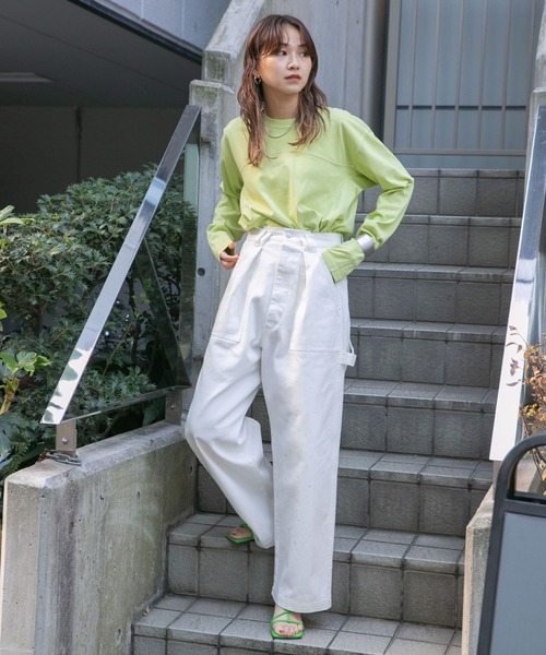 KBF（ケイビーエフ）の「ペインターデニム（デニムパンツ・レディース・ライトブルー/ホワイト・34/36）」の4枚目の写真