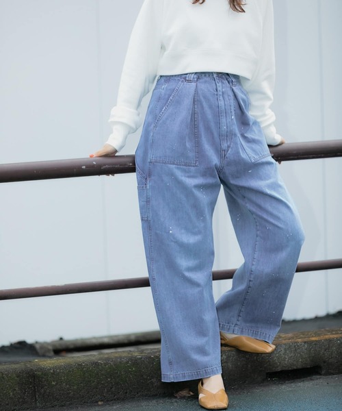 KBF（ケイビーエフ）の「ペインターデニム（デニムパンツ・レディース・ライトブルー/ホワイト・34/36）」の18枚目の写真