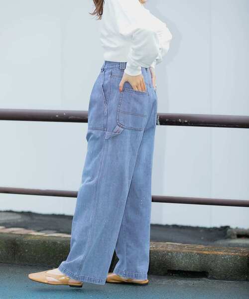 KBF（ケイビーエフ）の「ペインターデニム（デニムパンツ・レディース・ライトブルー/ホワイト・34/36）」の19枚目の写真