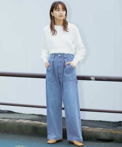 KBF（ケイビーエフ）の「ペインターデニム（デニムパンツ・レディース・ライトブルー/ホワイト・34/36）」の22枚目の写真