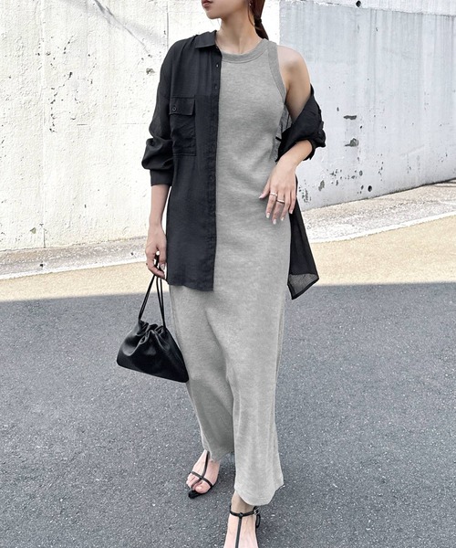 セール】カップ付きサーマルアメスリワンピース（ワンピース）｜andme