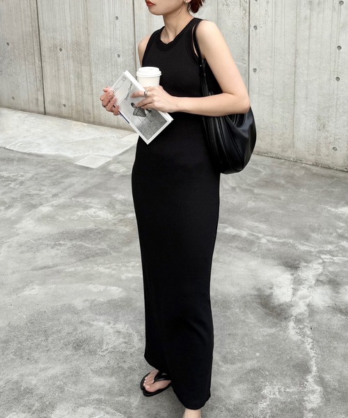 カップ付きサーマルアメスリワンピース（ワンピース）｜andme