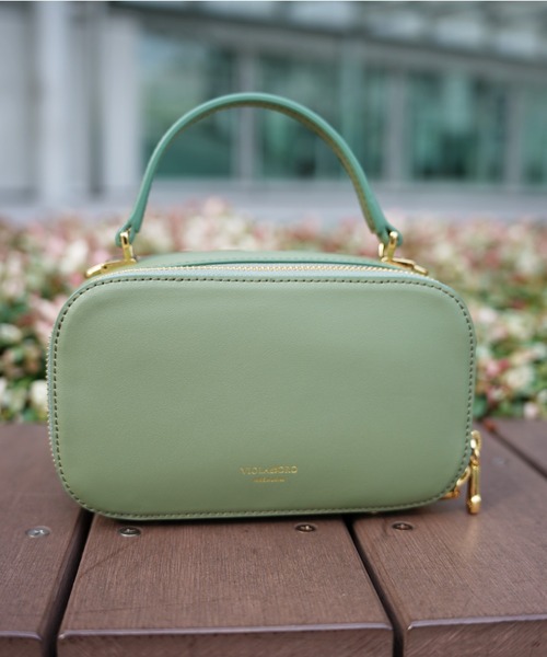 VIOLAd'ORO（ヴィオラドーロ）の「VIOLAd’ORO (ヴィオラドーロ) イタリアンスプリッドレザーショルダーバッグ/SARA/v-1445（ショルダーバッグ・レディース・グレー/ブラック/グリーン・F）」の9枚目の写真