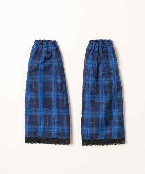 WEGO（ウィゴー）の「WEGO/【一部店限定】チェックロングレッグカバー（レッグウォーマー・レディース・レッド/ブルー・FREE）」の2枚目の写真