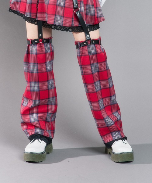 WEGO（ウィゴー）の「WEGO/【一部店限定】チェックロングレッグカバー（レッグウォーマー・レディース・レッド/ブルー・FREE）」の13枚目の写真