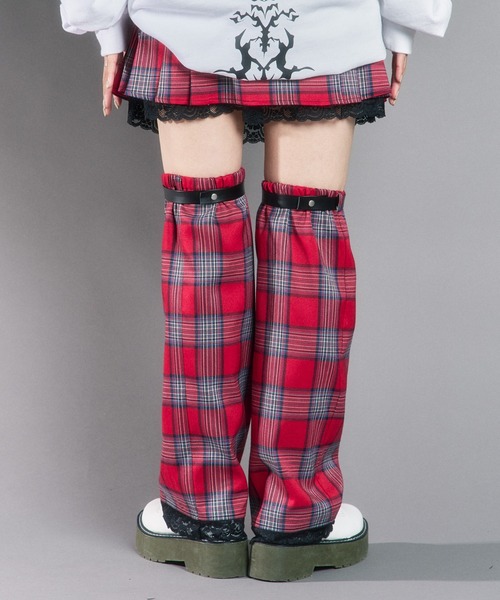 WEGO（ウィゴー）の「WEGO/【一部店限定】チェックロングレッグカバー（レッグウォーマー・レディース・レッド/ブルー・FREE）」の8枚目の写真