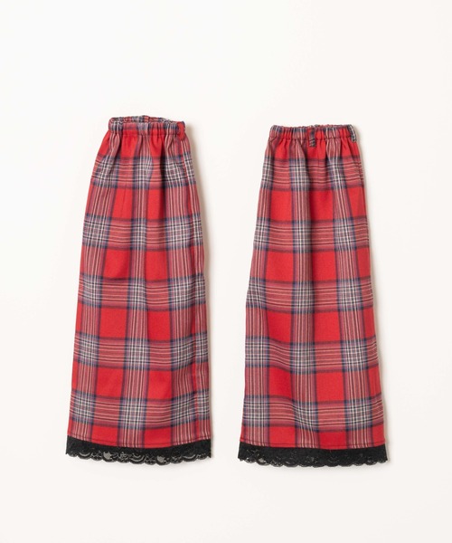 WEGO（ウィゴー）の「WEGO/【一部店限定】チェックロングレッグカバー（レッグウォーマー・レディース・レッド/ブルー・FREE）」の6枚目の写真