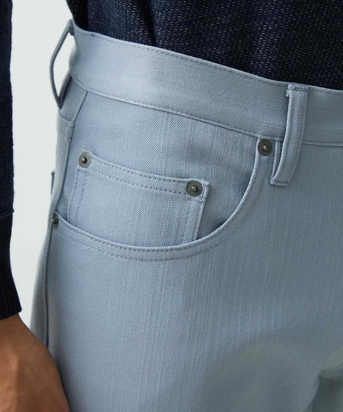MICHEL KLEIN HOMME (ミッシェルクランオム)の「【2023年モデル】プレビアシャンブレーパンツ(その他パンツ・メンズ・ライトブルー/ブラウン/ベージュ・MEDIUM/LARGE/X-LARGE)」の11枚目の写真
