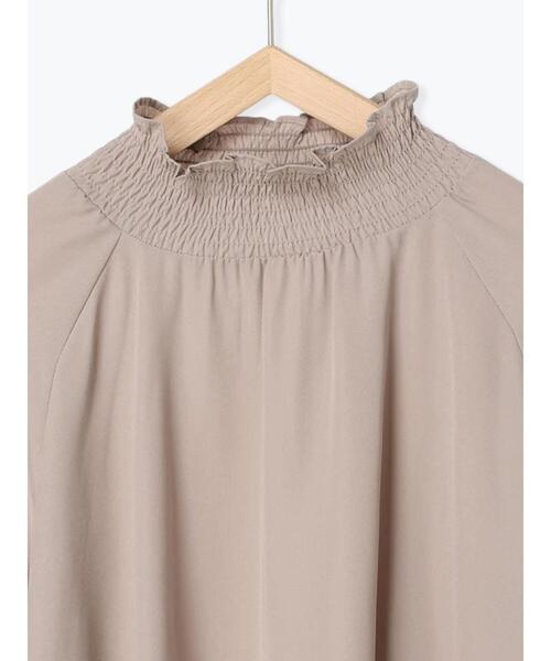 Samansa Mos2 blue（サマンサモスモスブルー）の「シャーリングブラウス（シャツ/ブラウス・レディース・ブラック/オフホワイト/ベージュ・ﾌﾘ-）」の9枚目の写真