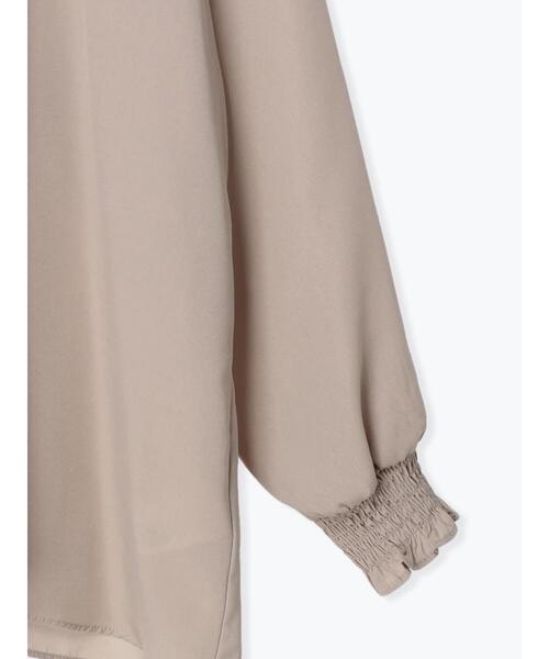 Samansa Mos2 blue（サマンサモスモスブルー）の「シャーリングブラウス（シャツ/ブラウス・レディース・ブラック/オフホワイト/ベージュ・ﾌﾘ-）」の8枚目の写真